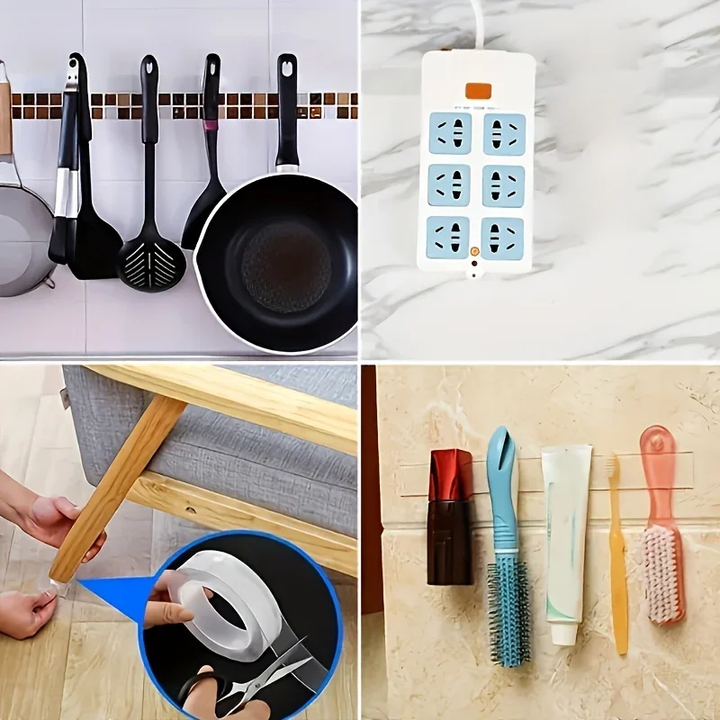 Strong Double-Sided Transparent Nano Adhesive Tape - Waterproof and Versatile