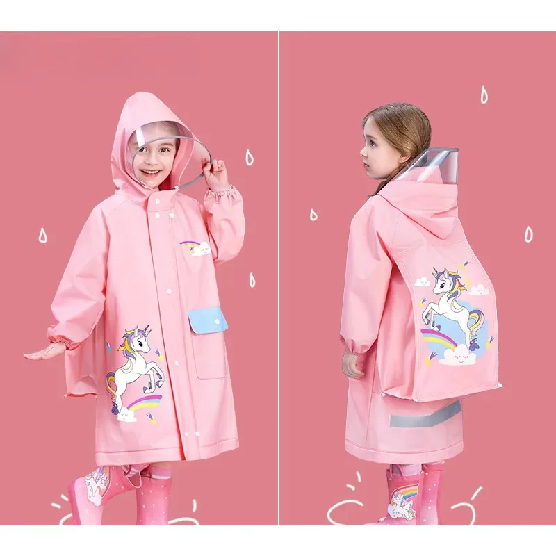 Polyester Baby Raincoat Outdoor Waterproof Rain Coat Children Impermeable Poncho Boys Girls Rain Jacket