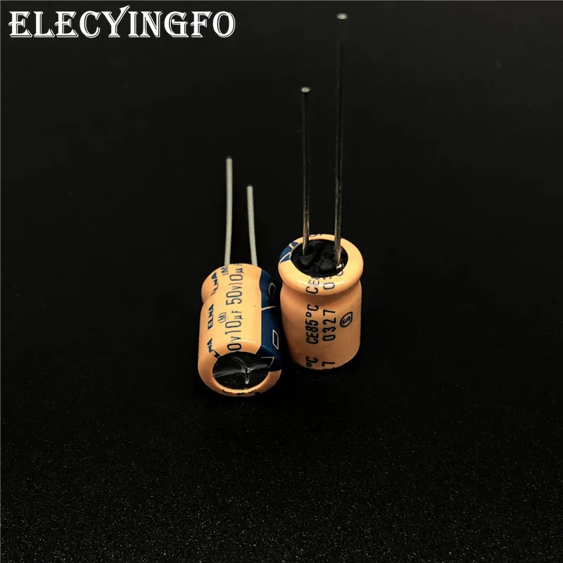 10uF 50V10uf ELNA 8x11mm Audio Capacitor Aluminum Electrolytic Capacitor 10pcs/100pcs