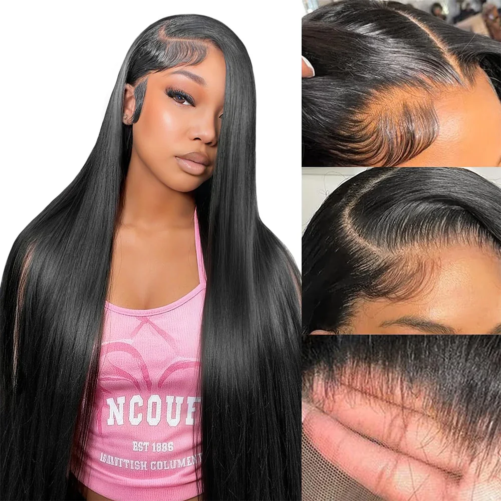 36 40 Inch Straight 13x6 HD Lace Front Wigs 5x5 Glueless Lace Human Hair 360 Full Lace Wigs For Black Women 200% Density 2