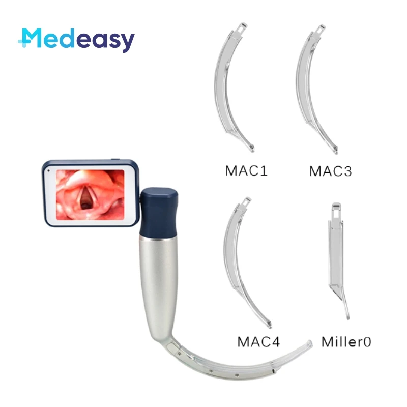 

Portable and Handheld Disposable Video Laryngoscope with 4 Baldes