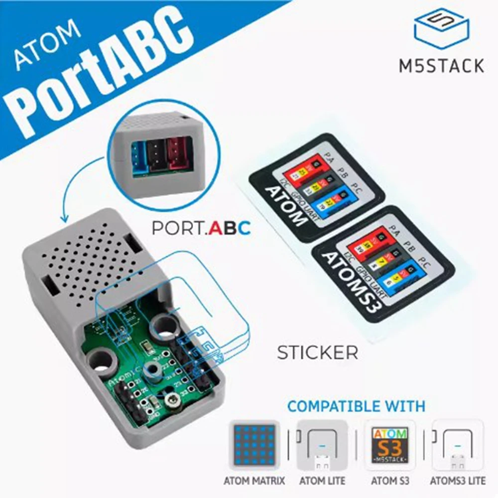

M5Stack ATOMIC PortABC Adaptation ATOM series Grove port expansion base