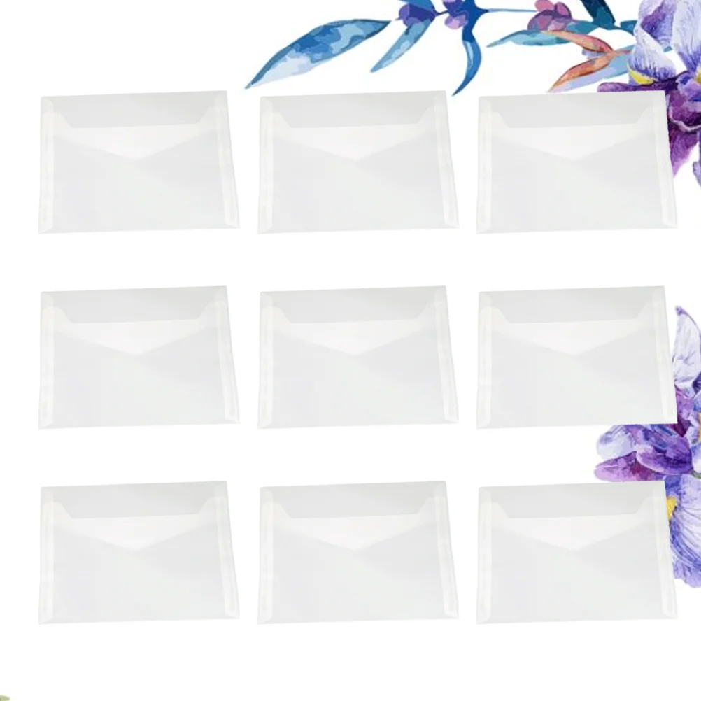 

50 Translucent Vellum Invitation Envelopes Diy Multifunction Gift Envelope ( 12 5x17 5cm )