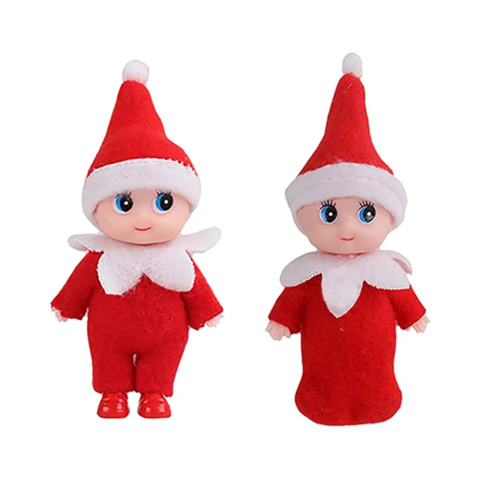 Mini Baby Elf Kawaii Tiny Dolls Twins 2 Pcs Set Dollhouse Toy On Shelf Accessori Regalo Di Natale Per Ragazza Ragazzo Bambino Adulto