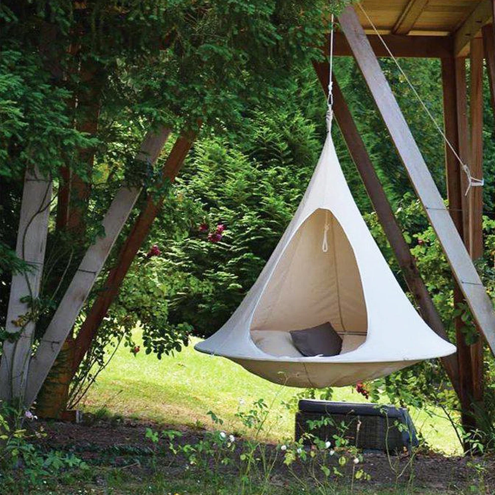UFO Shape Teepee Tree Hanging Silkworm Cocoon Swing Chair For Kids & Adults Indoor Outdoor Hammock Tent Hamaca Patio Furniture