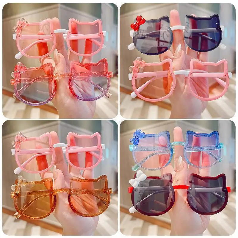 Children Fashion Sunglasses Cute Girl Cartoon Cat Sun Glasses Cute Baby Outdoor Shading Fashion Eyewear UV400 Oculos De Sol kids sunglasses children sunglasses