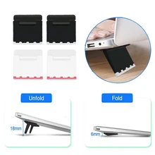 

1 Pair Invisible Mini Laptop Holder Stand Portable Universal Heat Release Desktop Notebook Bracket Support Cooling Pad