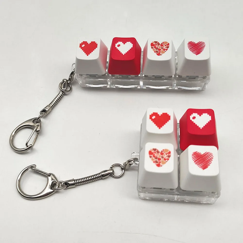 LLavero de descompresión para niñas, juguete de teclado de dedo, llavero de juguete para mujeres, regalo de fiesta, probador de eje de teclado mecánico, 1pc