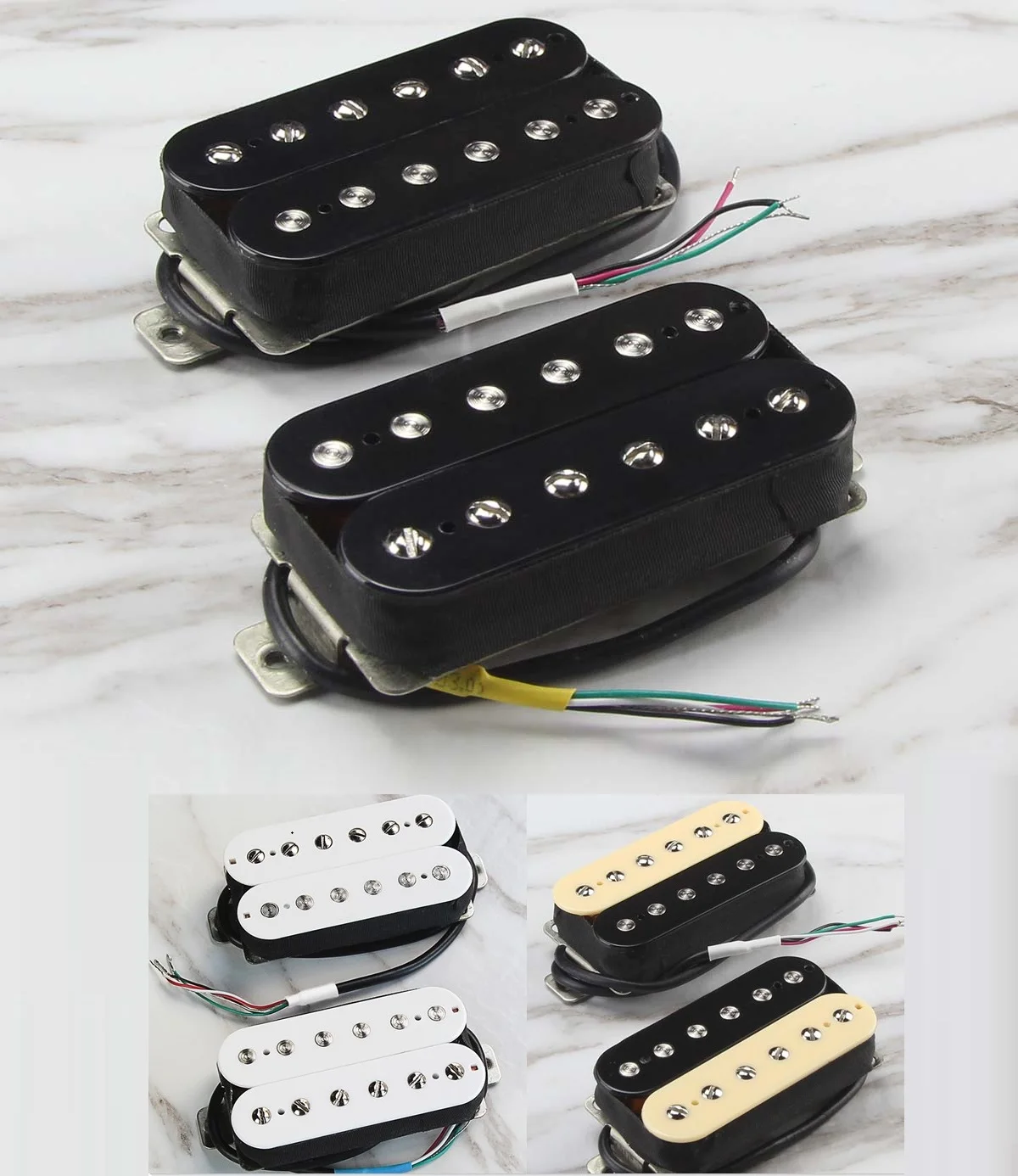 FLEOR Pickup al ponte per chitarra elettrica Pickup bobina singola Nero P90 Pickup per saponette - Alnico 5