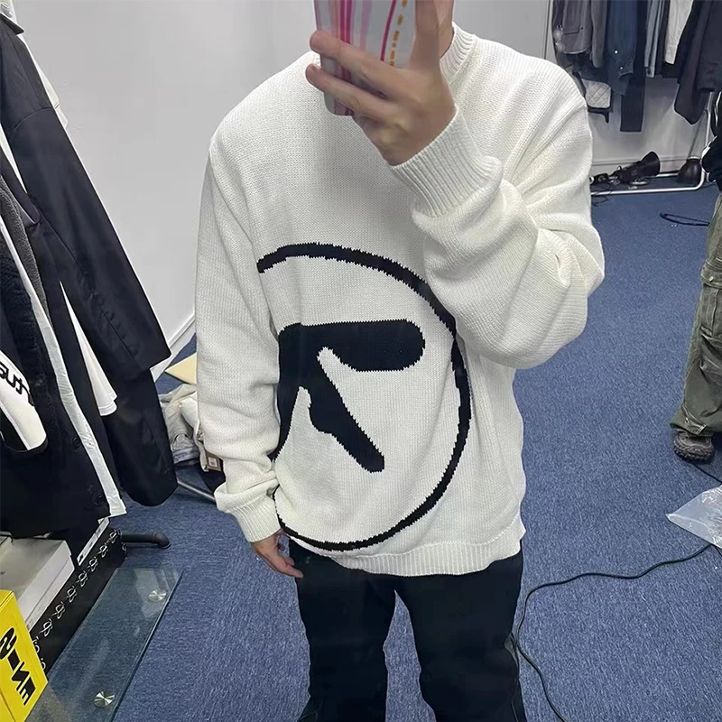 여성용 스웨터 Aphex Twin Knit Y2k 가을 풀오버 긴 소매 탑 빈티지 Knitwears 점퍼 streetwear 한국 여성 의류
