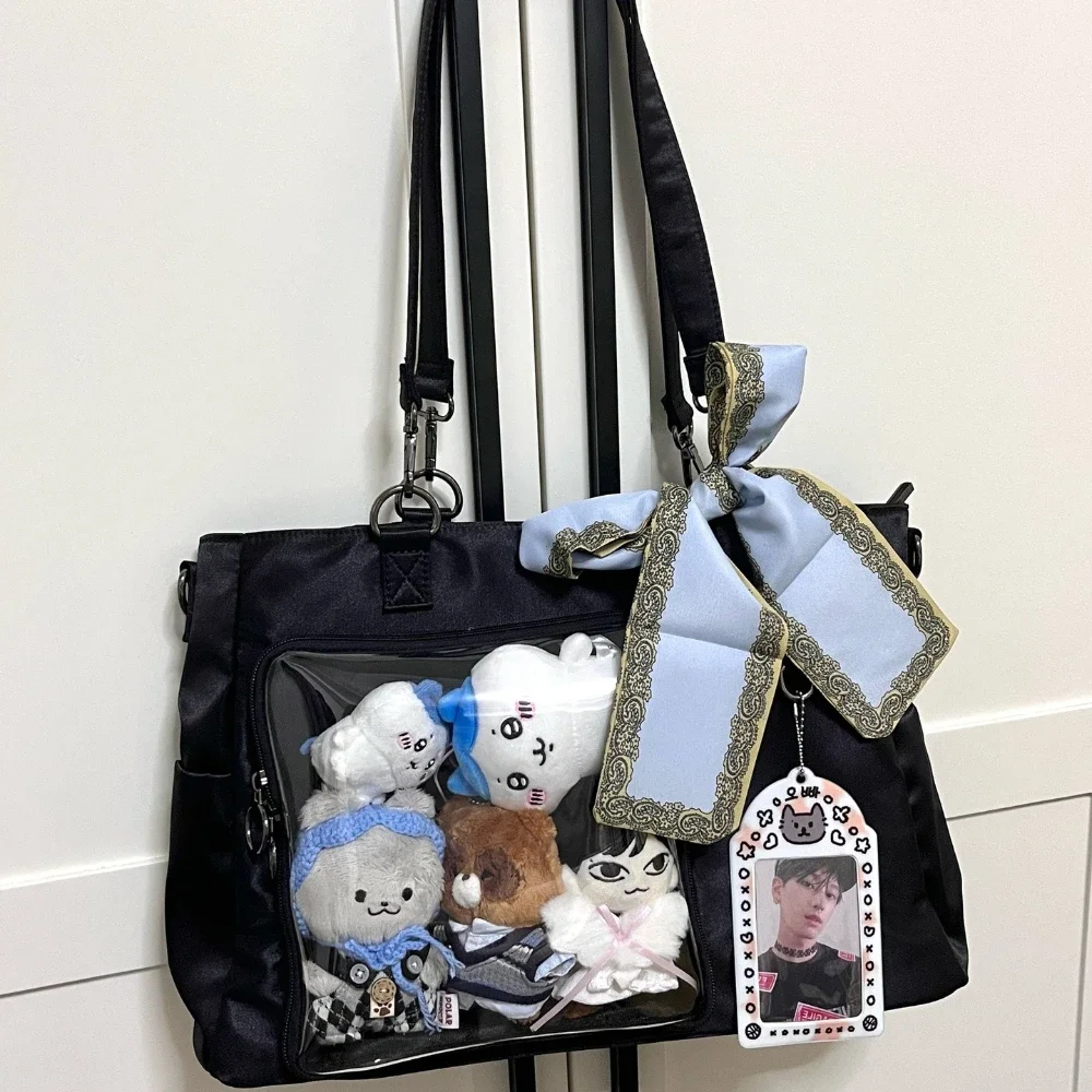 Large Capaci Transparent Mengers Bag Simple College Sle Women's Oulder Bag Crossbody School Book Bag Handbags for Women 2026