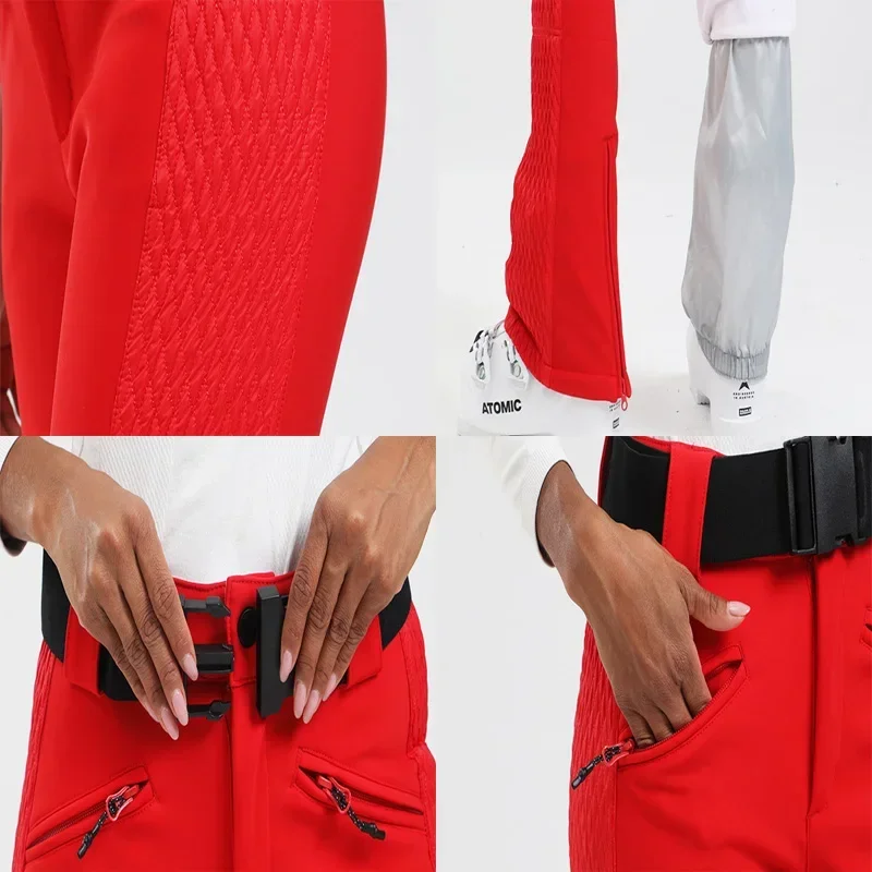 Skiing Pants Women Sport Ski Overall Windproof Waterproof Snow Clothing Mountain Slim Snowboard Wear Outdoor Winter Ski Trousers