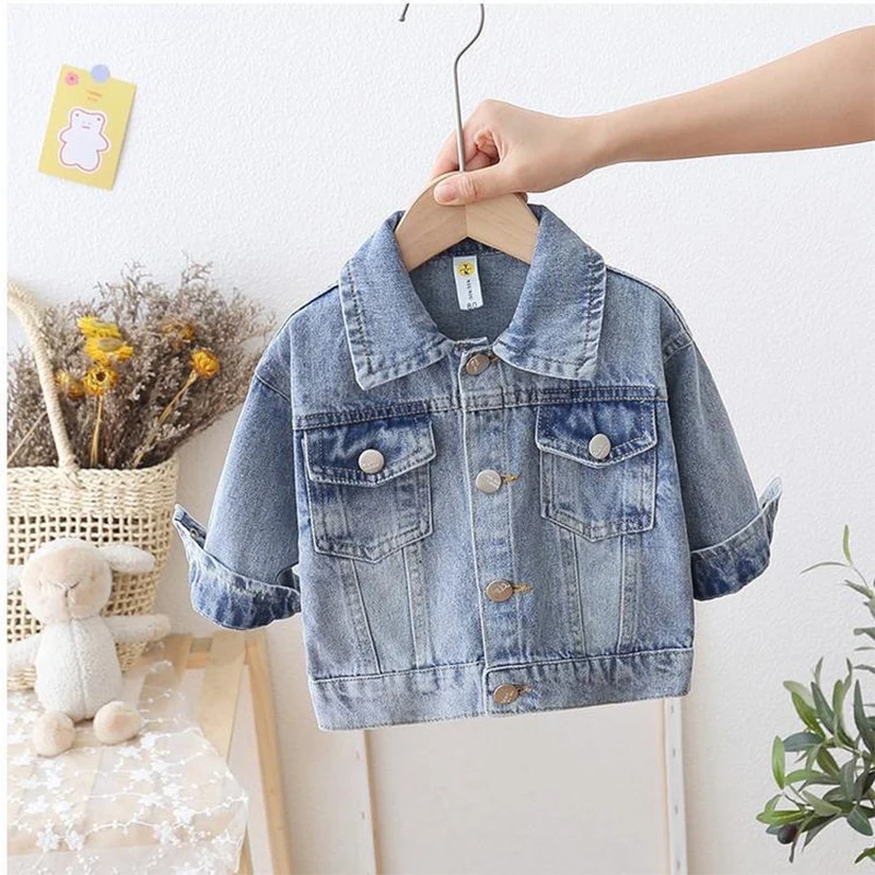 2023 Fashion Cartoon Daisy Denim Jasje Voor Meisjes Jas Lente Herfst Kinderen Bovenkleding Kids Casual Jassen Kostuum 2-7 jaar