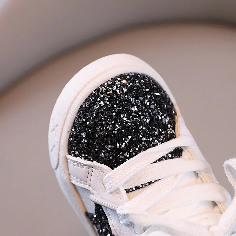 Autumn New Fashion Child Sneaker Shining Fashion Versatile Girl Shoe Trendy Star Glitter Boy Shoes Comfort Casual Girl Sneakers 6