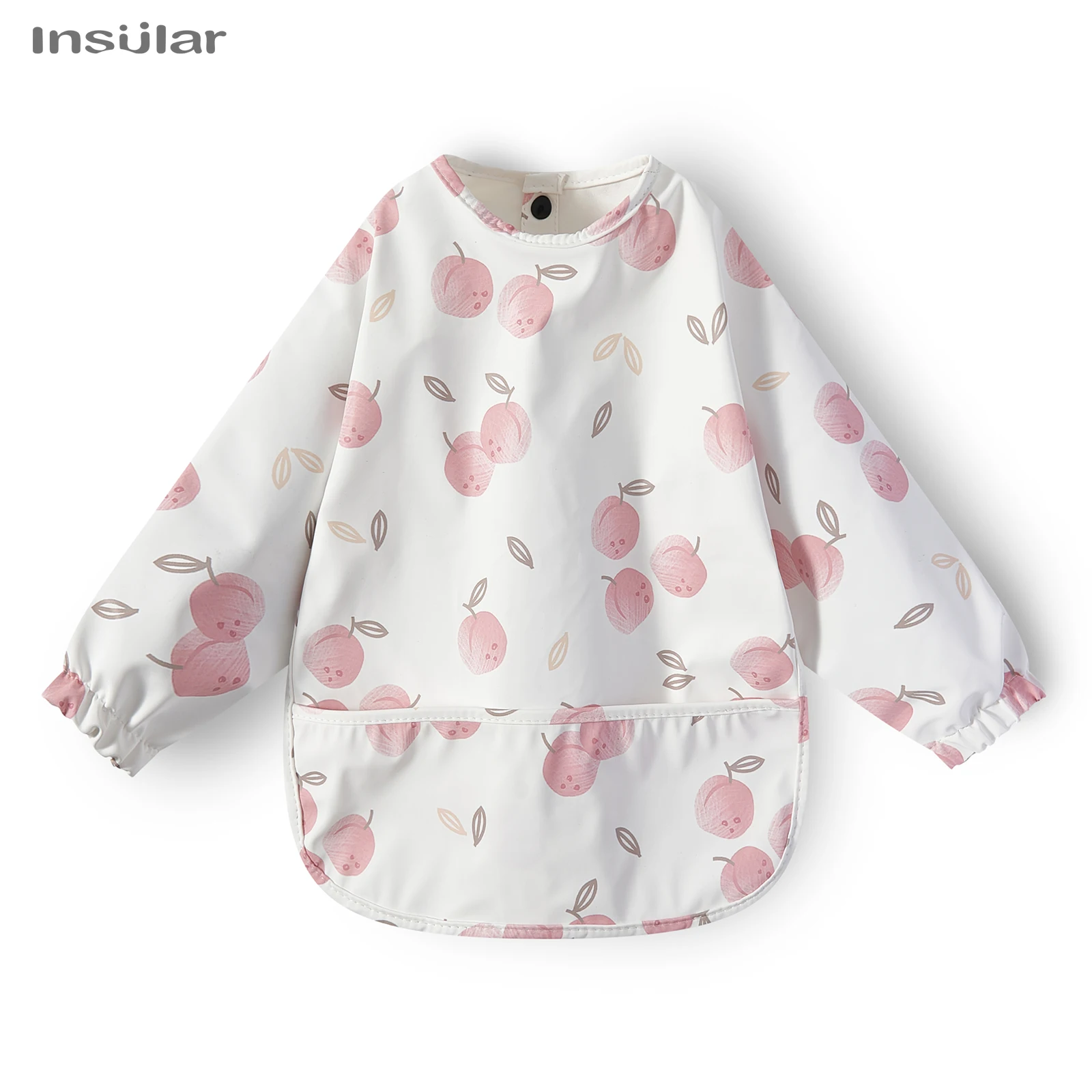 Waterproof Long Sleeve Baby Feeding Bib with Pocket