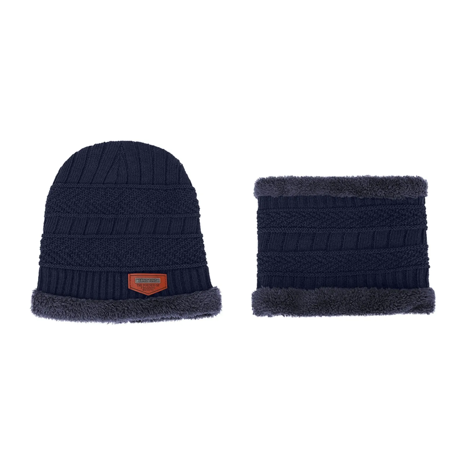 Winter Men Knitted Hat Scarf And Gloves Winter Solid Warm Knitted Set Warm Gifts For Male
