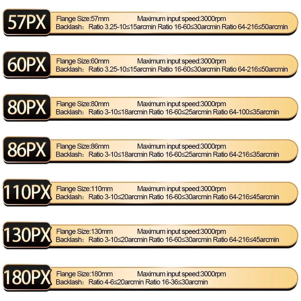 60mm 플랜지 유성 기어박스 8/14mm 입력 3.25-200:1 60mm 플랜지 브러시리스 서보 모터용 감속기 Nema 24