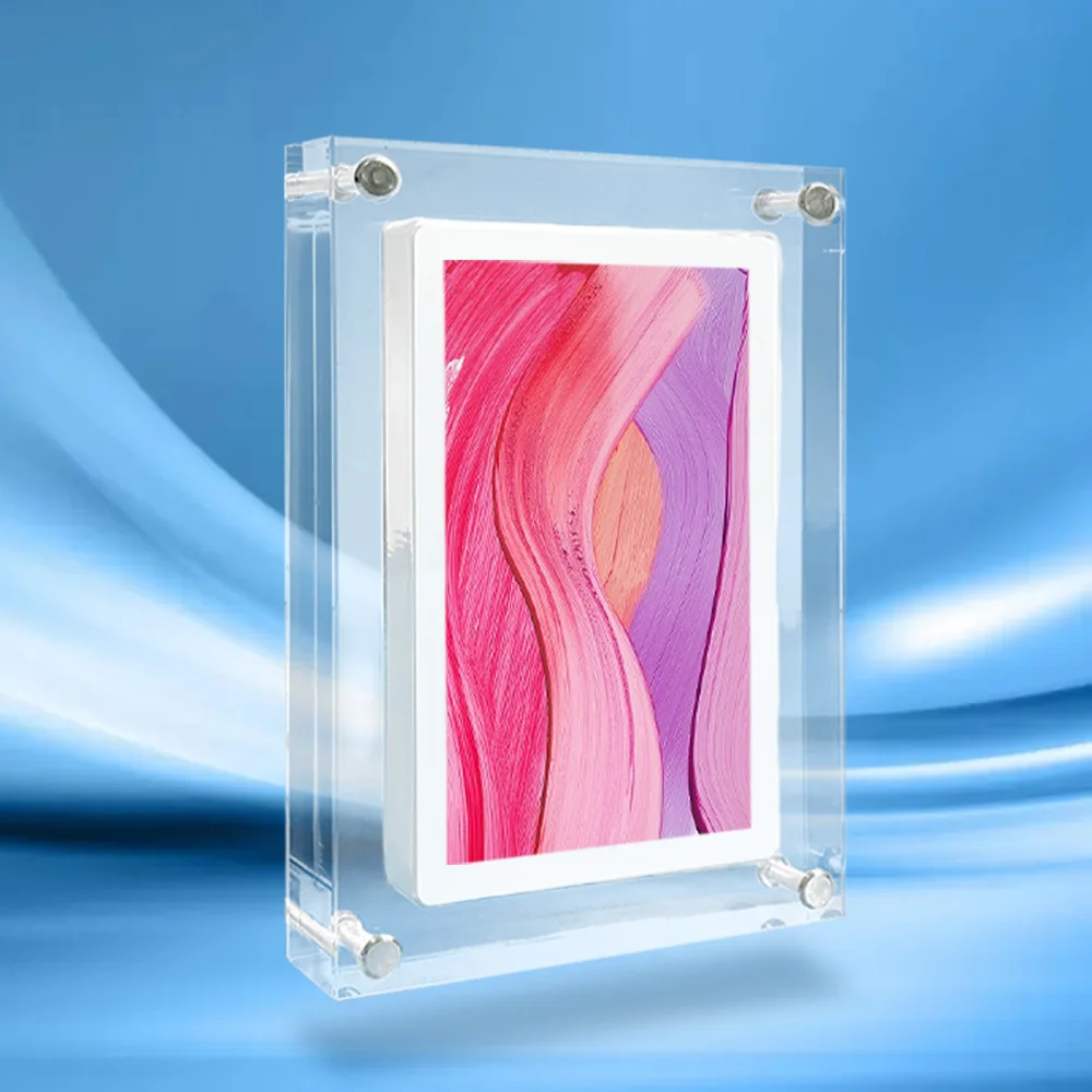 Acrylic Digital Photo Frame 5/7 Inch 1000mAh Vertical Display IPS Screen 2G Memory Battery Porta Retrato Digital view 4