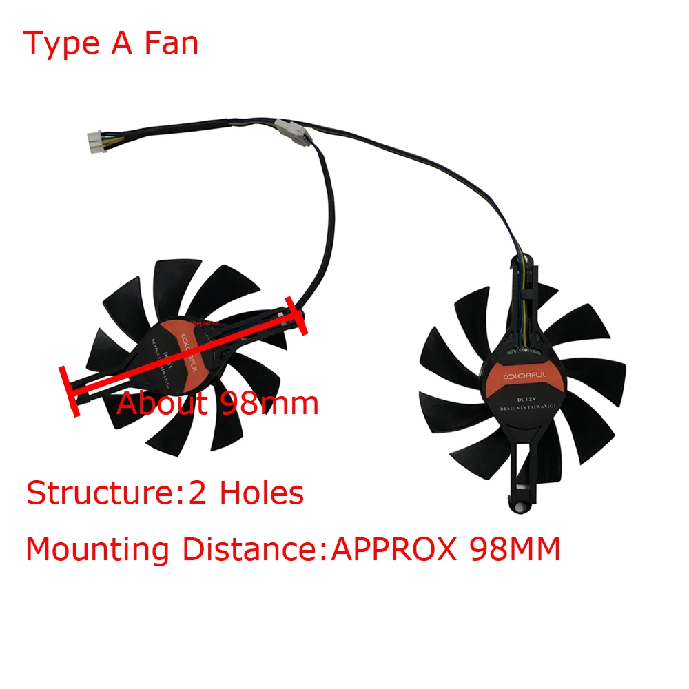 Conjunto 85 mm Gpu Coolerfan de Cartões Gráficospara Alseye Rx580placa de Video Vídeoplacas de Vídeo Video Fanpara Ziway Afox Mllse rx 580 8gbpara 51risc Rx6600mpara Jieshuo rx 6600msubstituir Fl8015 12vb Pcs - Imagem 2