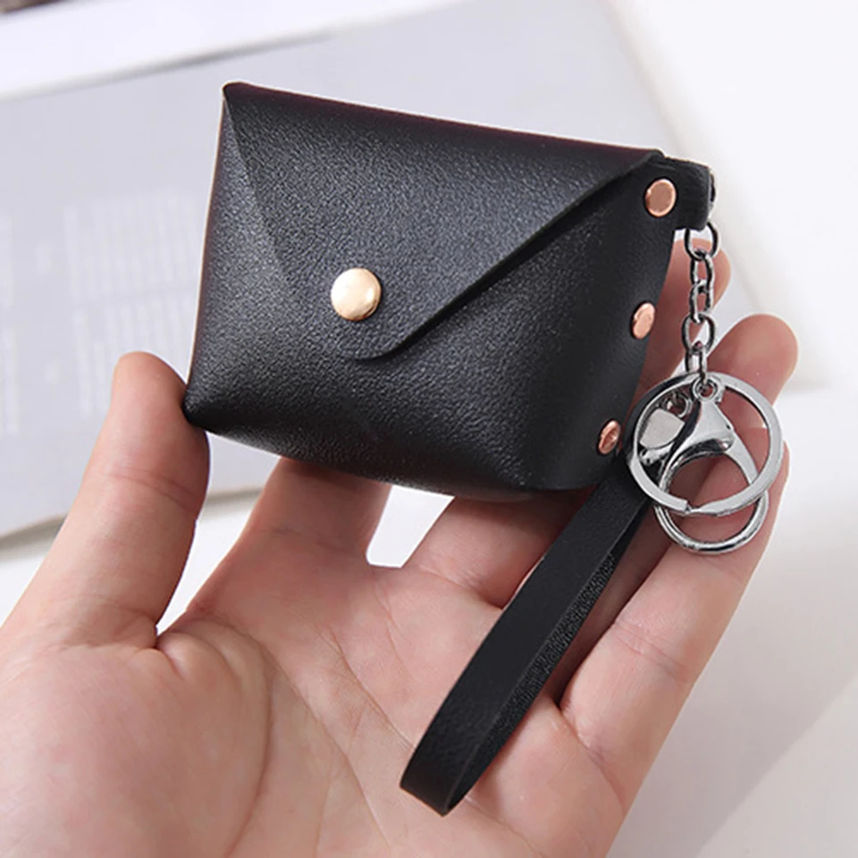 Trendy PU Leather Keychain Wallet for Women