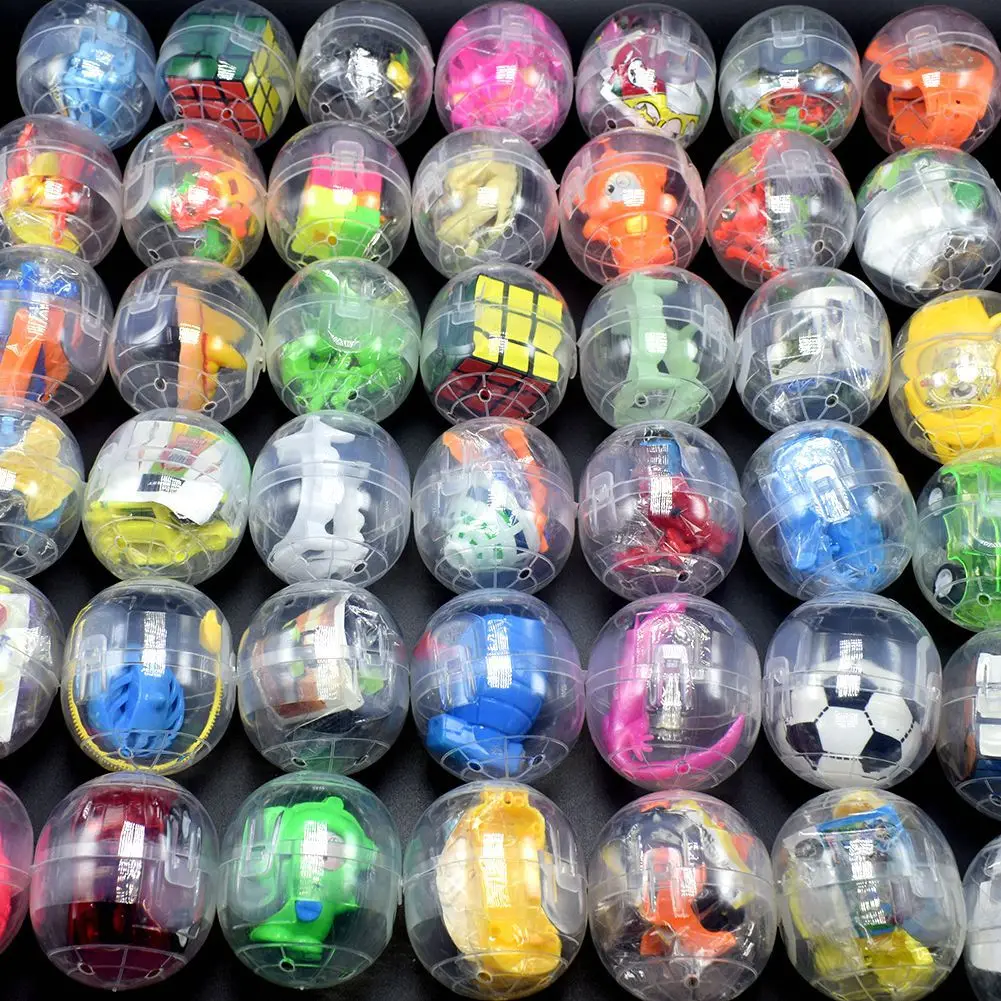 

3pcs NEW 47mm Gacha Mixed Doll Toy Ball Transparent Capsule Surprise Egg Model Puppets Toys for Kids Playground Game Machine