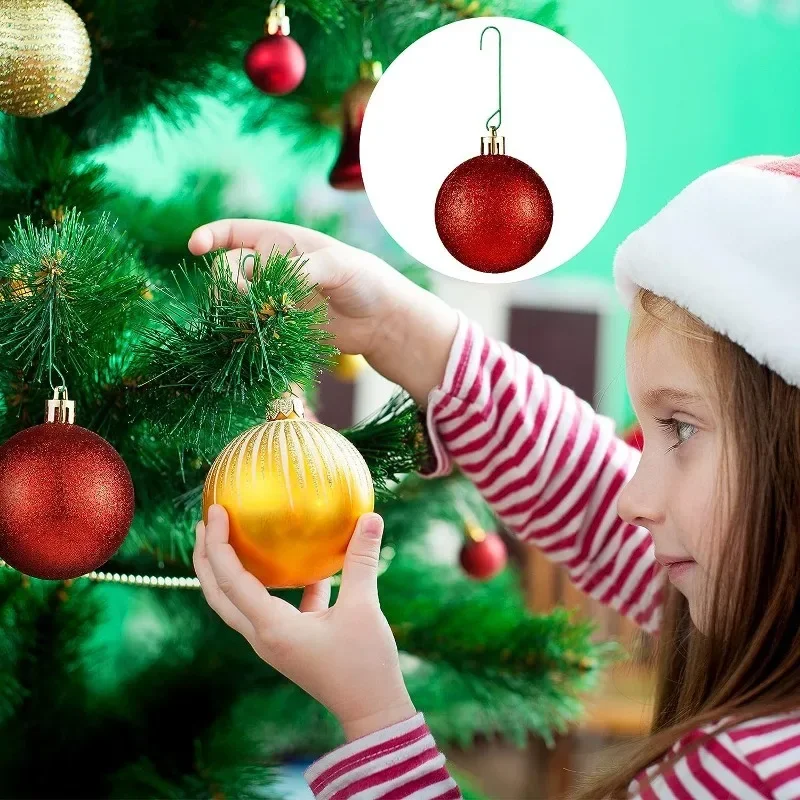Christmas Ornament C-Shaped Hooks Holder Xmas Tree Ball Pendant Hanging Decorations home Navidad New Year 5-100Pcs christmas decorations