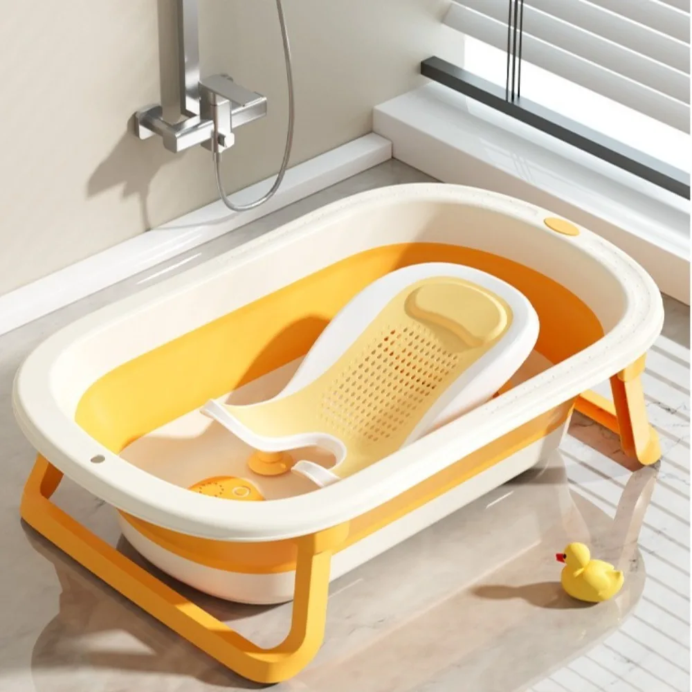 Durable Multifunctional Infant Bath Basin with Foldable Stand Can Lying Down Baby Butt Basin Infant Bath Support Daily Use
