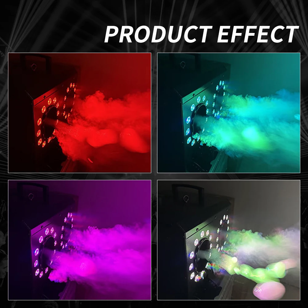 1500W Two Holes LED Smoke Bubbles Machine DMX Control DJ Disco Fog Bubble Machine for Wedding Party Dance Halloween Festival 5