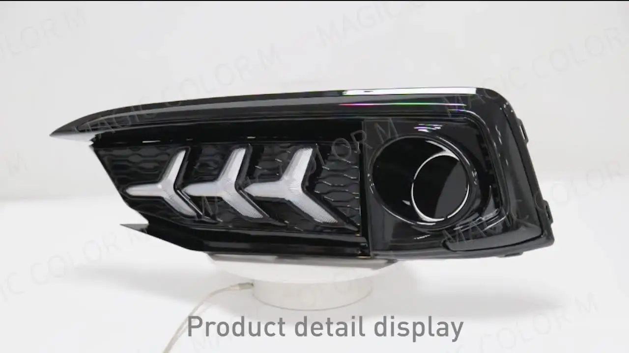 L-Checkered LED Daytime Running Lights For Honda Civic 2021-2023 - Sequential Turn Signal Fog Lights