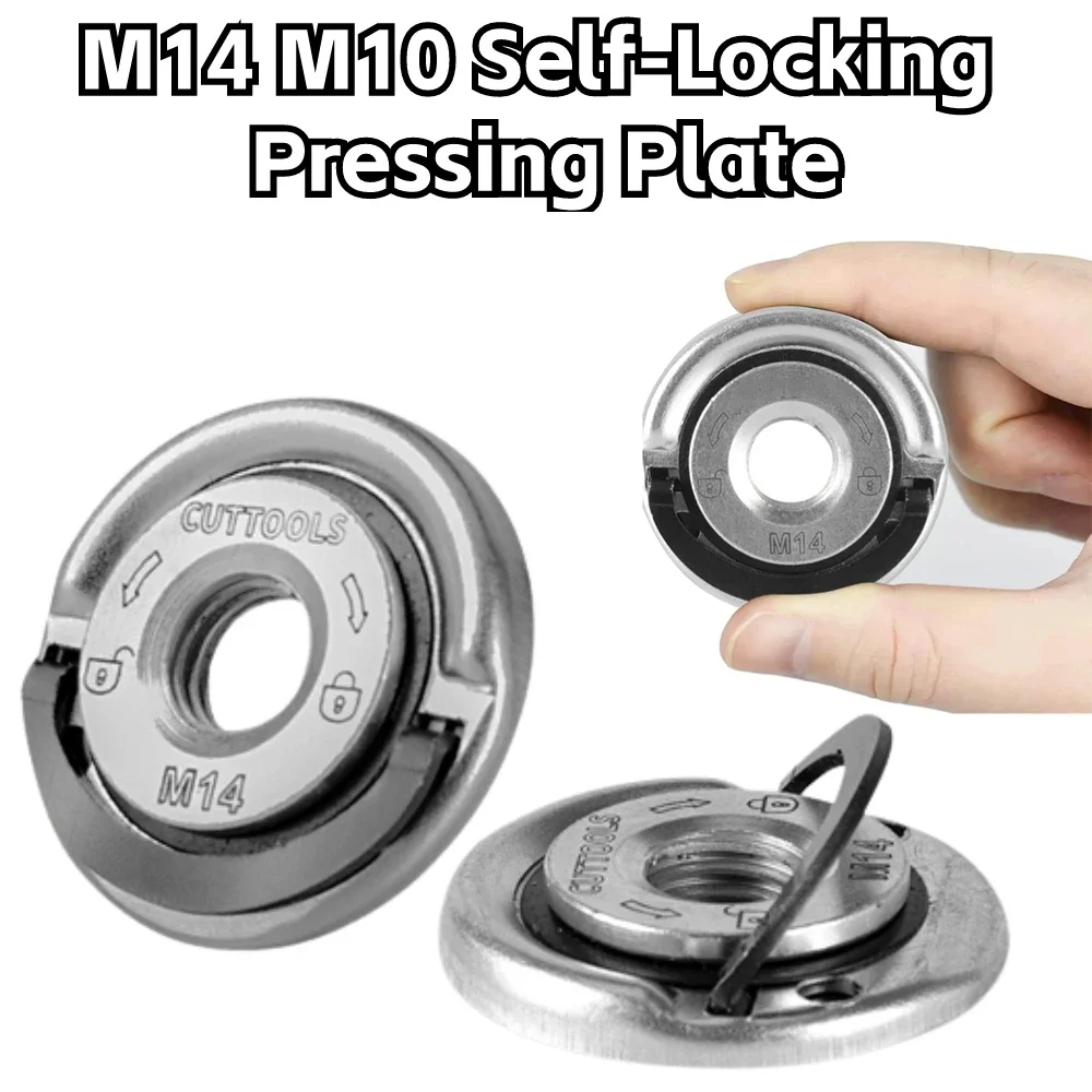 Angle Grinder Electric Angle Grinder Electric Grinder Quick Release Flange Nut M14 M10 Thread for Angle Grinder Clamping Flange