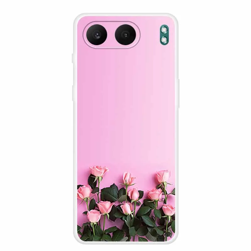 Clear Silicone Case with Landscape Flower Design - Soft TPU Back Cover