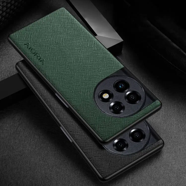 Elegant Cross-Pattern Leather Skin Luxury Phone Case