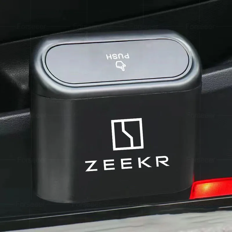 Car trash can storage box Car Pressing Type trash can For ZEEKR X 001 009 ZEEKR 001 009 Auto Accessories