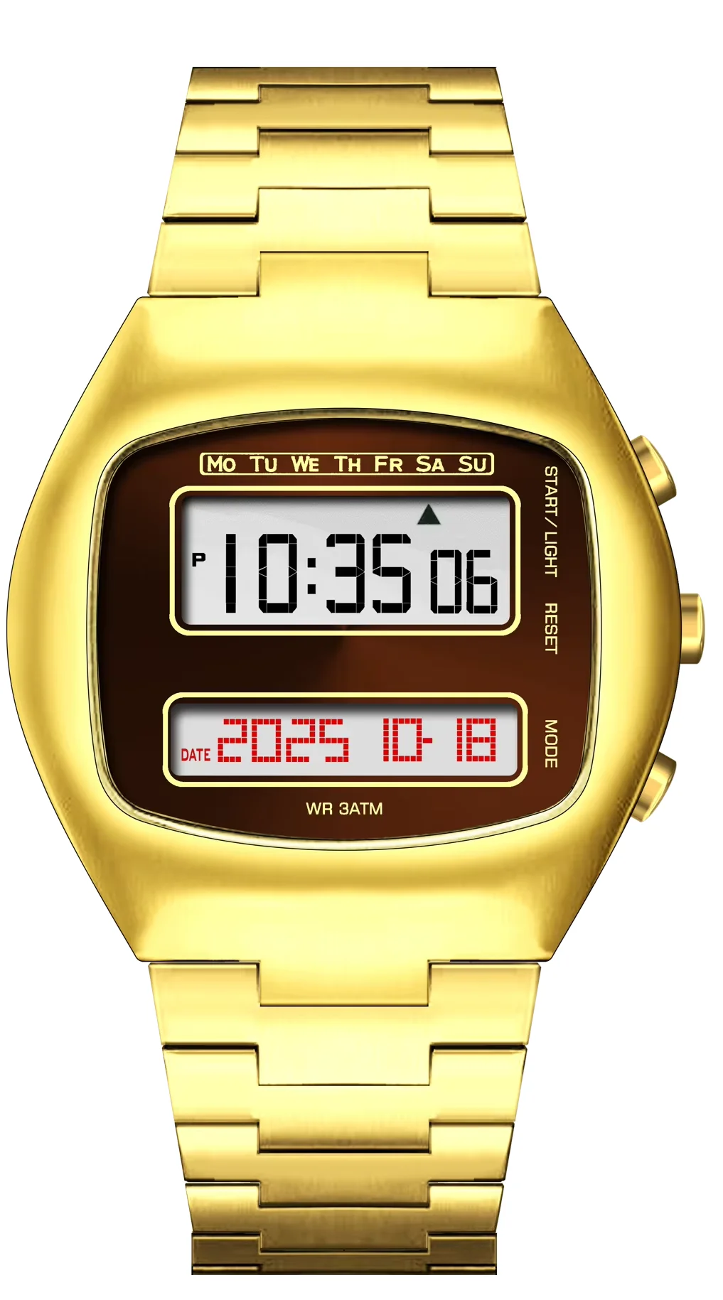 New Electronics Sports Watches for Mens Classical Analog Digital Display Multiple Time Zone LED Waterproof Male 5 Alarm Clock