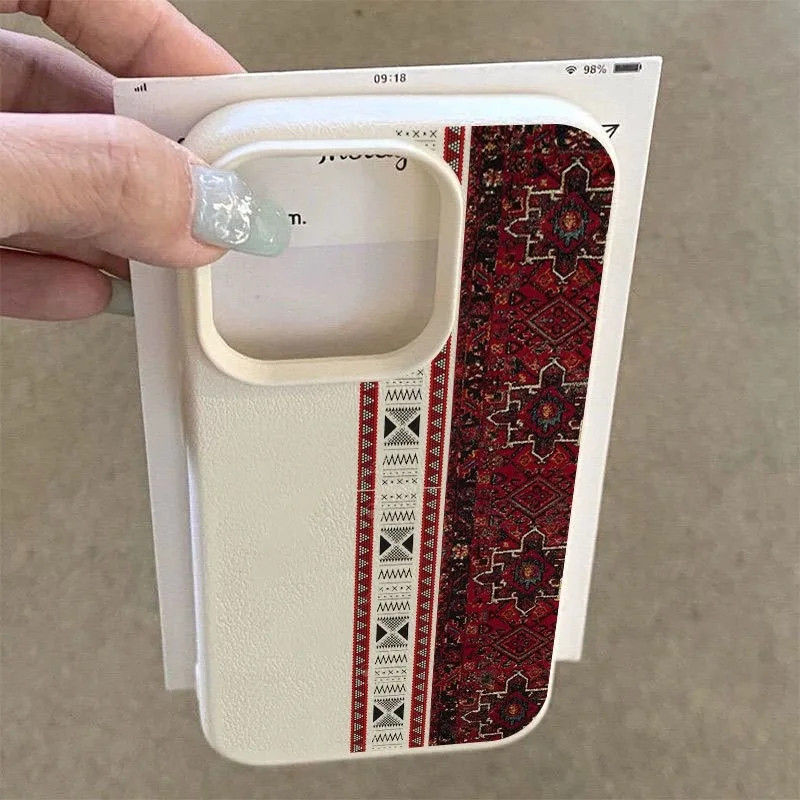 Luxurious Red Carpet Lychee Texture Soft Phone Case Cover