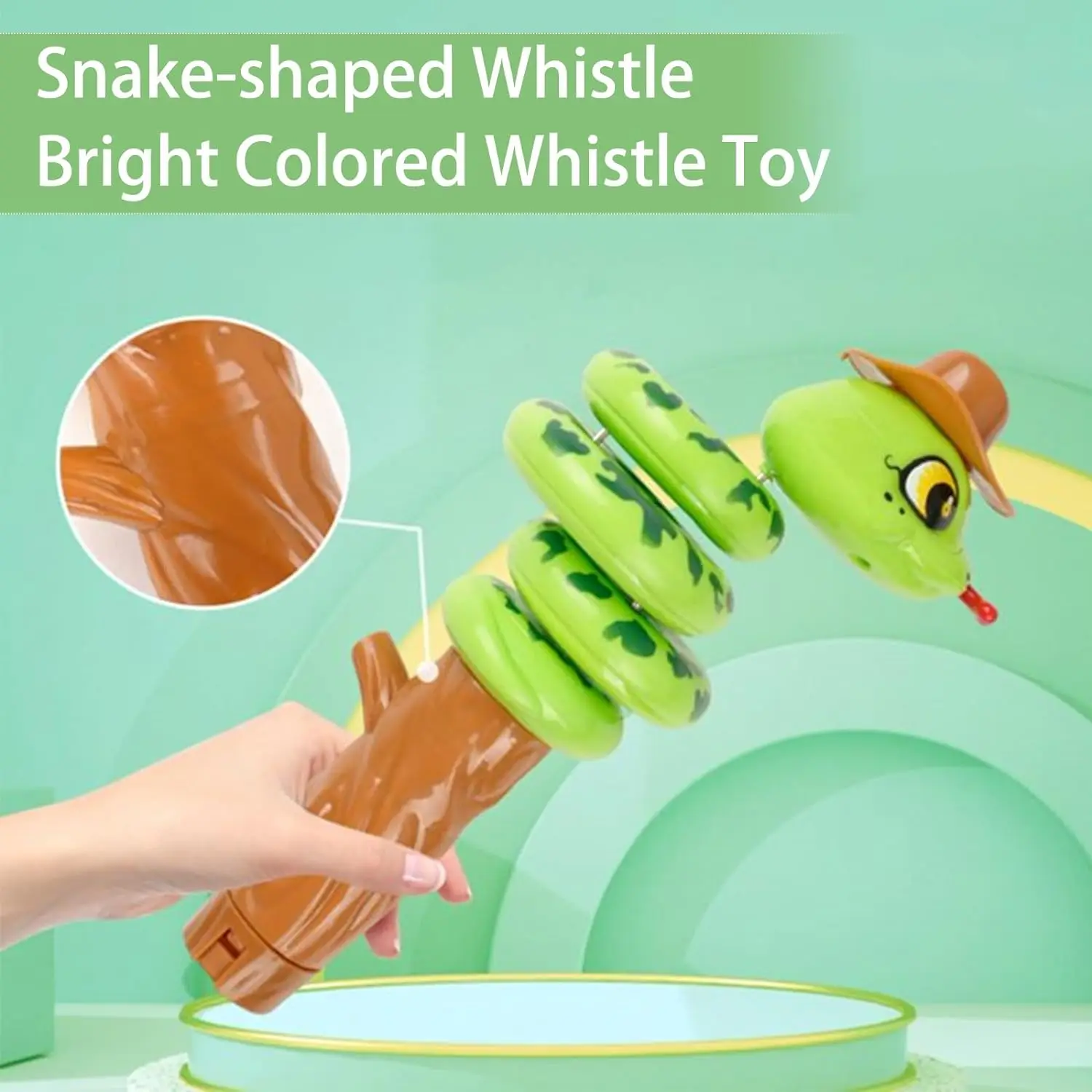 Whistle Snake-Shaped Toy Fun Balance Rotating Swinging Workmanship Whistle