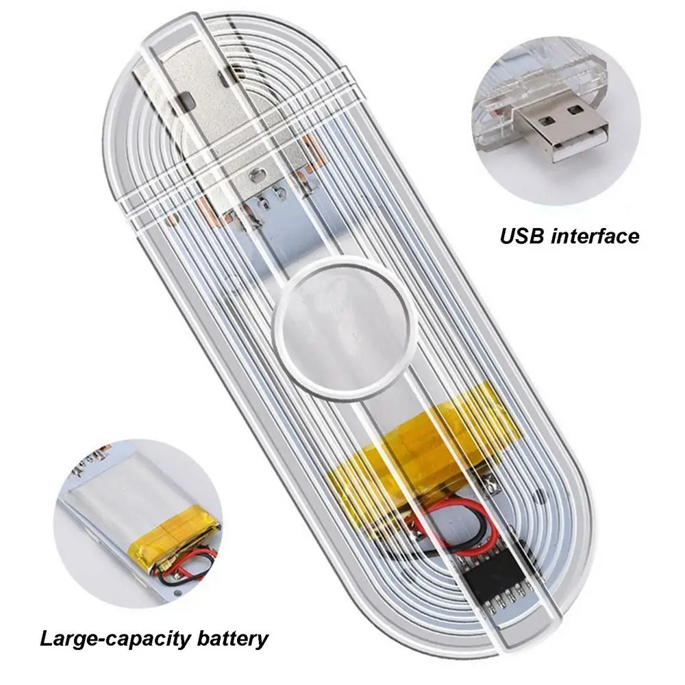 LED Flashing Lights For Car 7 Colors USB Rechargeable Lights High Brightness LED Anti-Collision & Warning Lights For Motorcycles