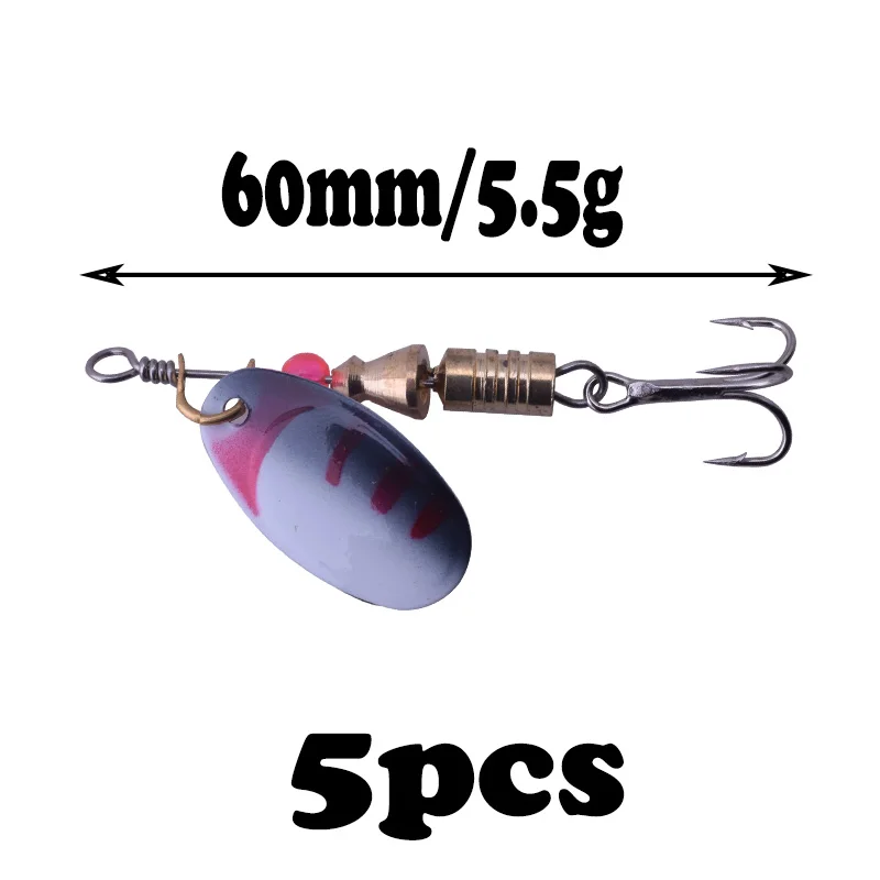 10Pcs/set 3.5g-5.5g Spinnerbait Black Large Mouth Bass Fish Metal Bait  Beard Fishing Tackle Rubber Jig Fishing Lure YR-408