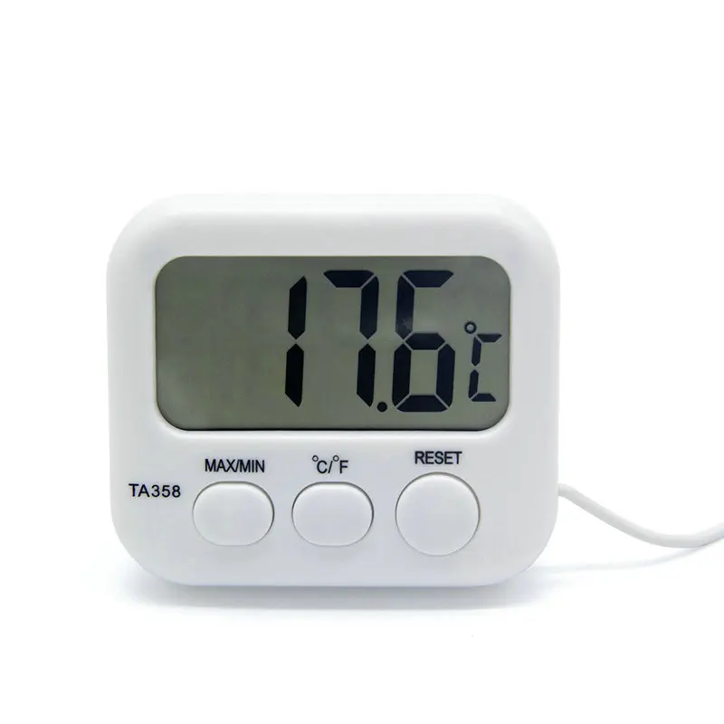 Standing Station Mini LCD Digital Thermometer with Probe Sensor 1.5M Cable for Swimming Pool Refrigerator Water Tank