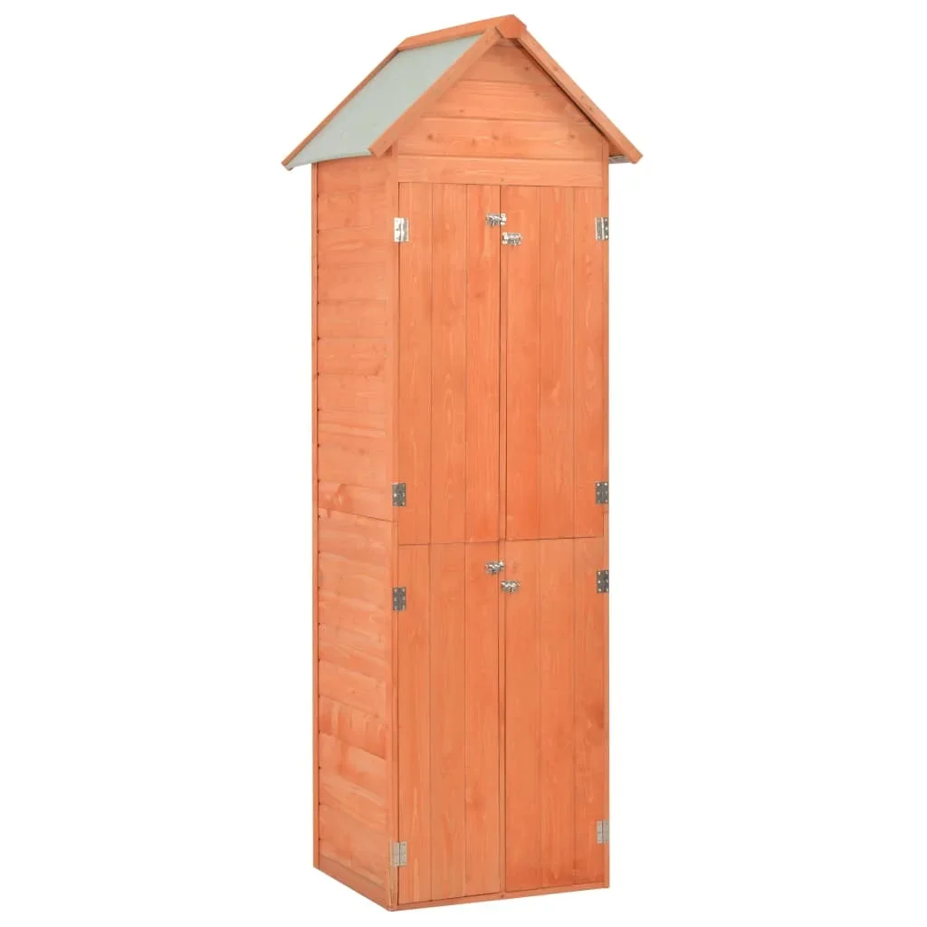 Riparo Da Giardino 71X60X213 Cm Giardino All'Aperto Bosco Con Struttura A Pavimento In Metallo, Riparo All'Aperto, Cabina
