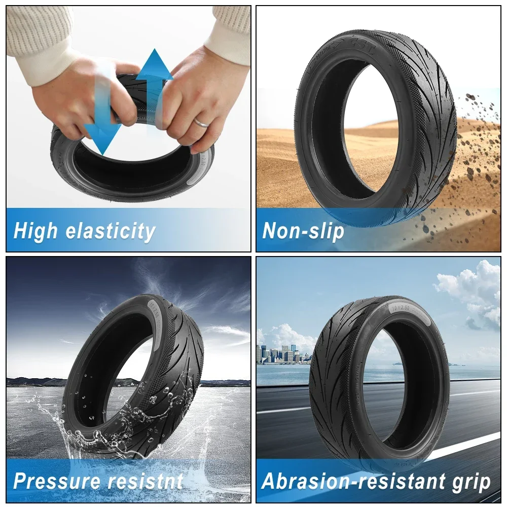10x2,5 Tubeless Reifen für Ninebot Roller F2 F2Plus F2Pro F30D F40D Elektrische Roller Vorne Hinten Rad Ersatz reifen Teile – Detail 7