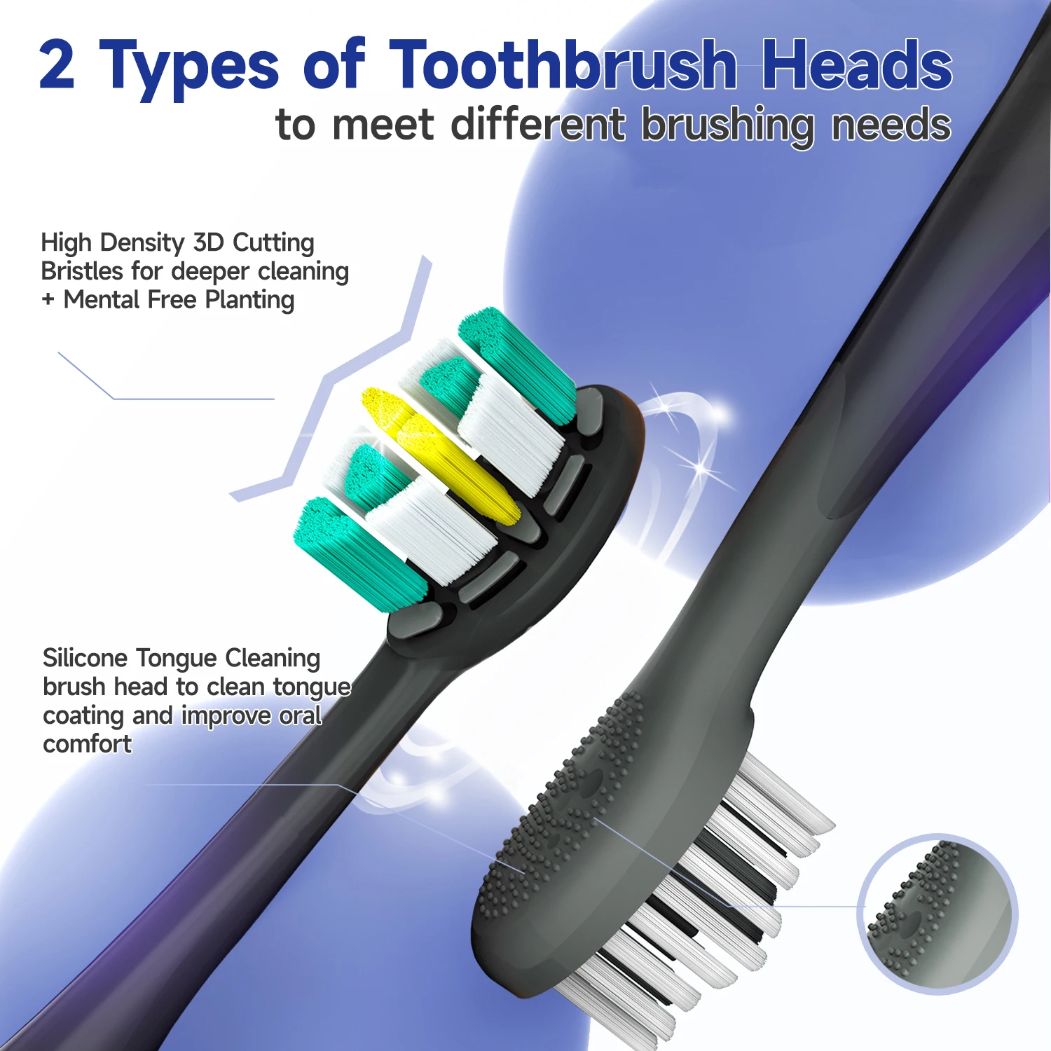 SEAGO Electric Toothbrush with 8 Soft Bristle Heads for Adults, Pressure Sensor, 5 Modes with 2 Minutes Build in Smart Timer 5