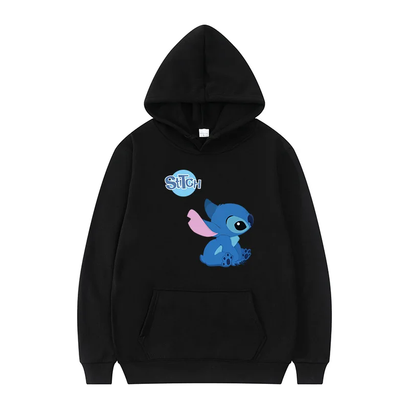 Sudadera con capucha de Disney pareja, suéter patrón de Stitch, de 2022 - AliExpress