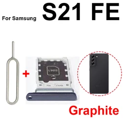 Enhanced Dual Sim Card Tray Holder and Reader (S21 FE Graphite)