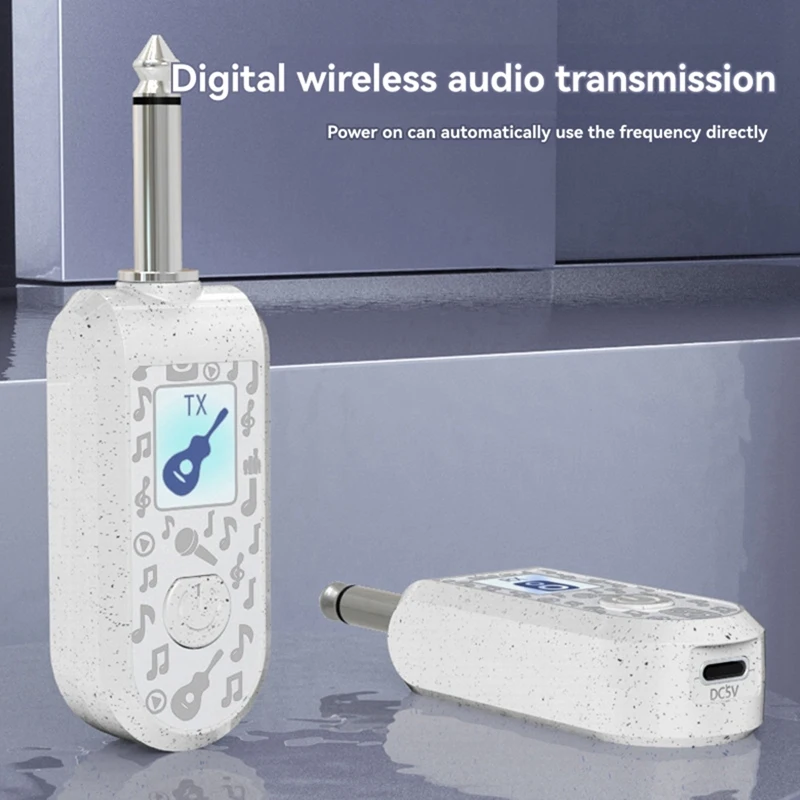 SCLS 2.4G Wireless Instrument Pickup Rechargeable Transmitter Receiver For 6.35Mm Audio Interface Electric Instruments