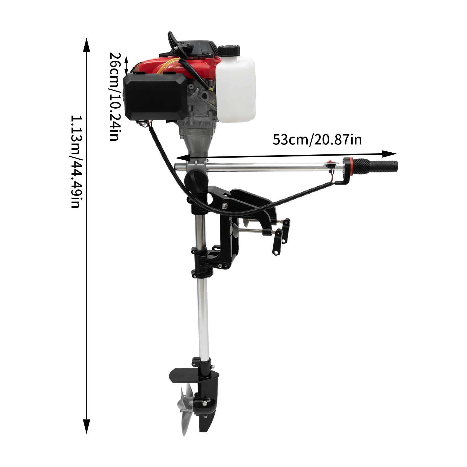 1.6kw 4 Stroke Outboard Motor Fishing Boat 5