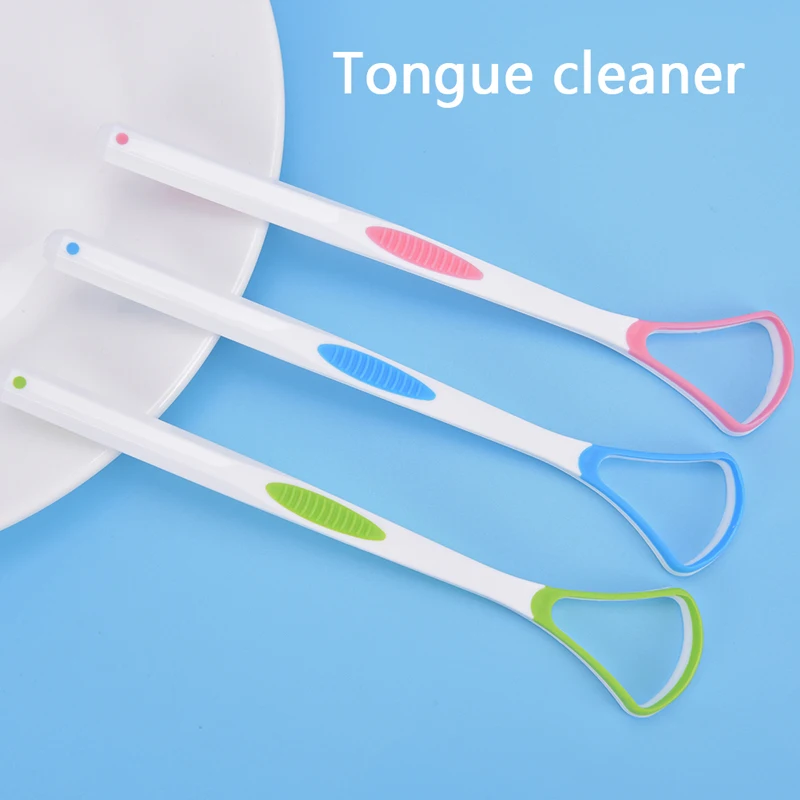 1Pc Plastic Tongue Cleaner Brush Reusable Tongue Scraper For Oral Care for Fresh Mouth Remove Food Residue Deeply Clean Mouth