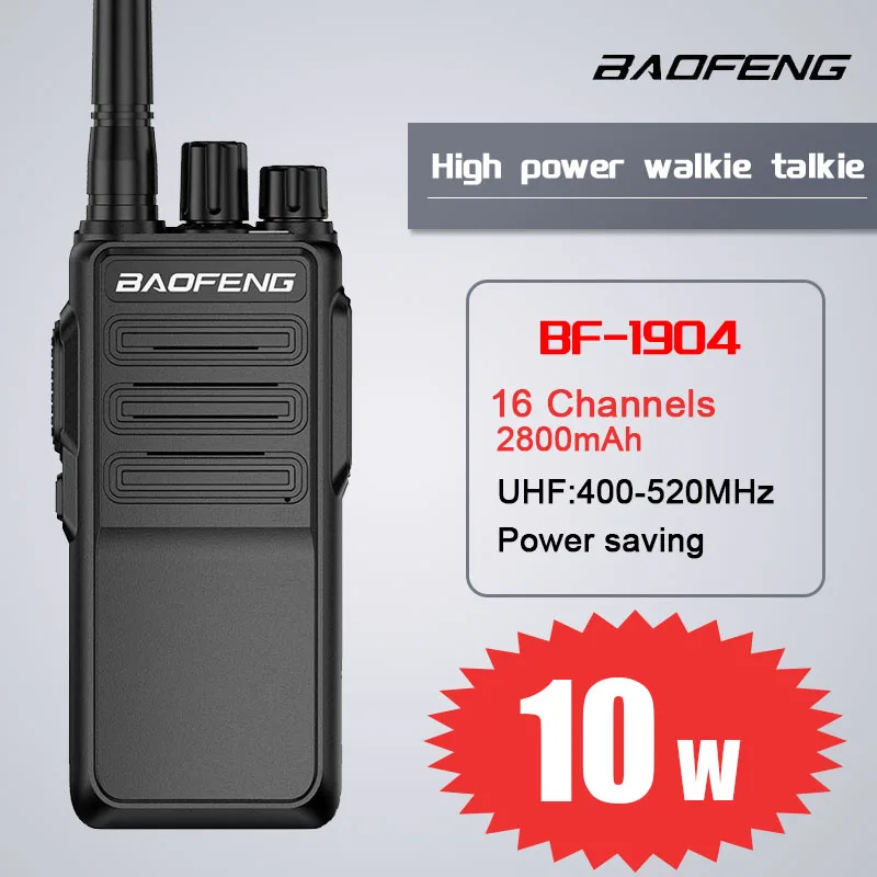 

Baofeng Walkie Talkie BF-1904 10W UHF 2way Ham Radio Dual Band Mobile Radios Handheld BF1904 hf Transceiver Long Distance 2021