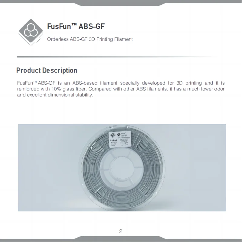 ABS-GF Glass Fiber Filament 1KG 3