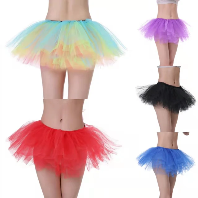 Lady 5 Layer Mesh Skirt Bubble Petticoats Swing Tutu Princess Underskirts  Sweet